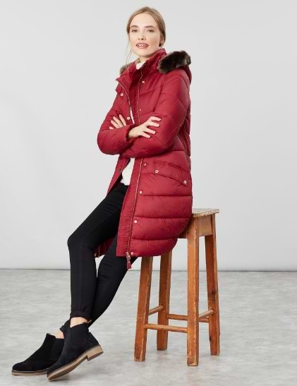 Wine padded coat online