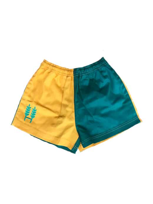 Hexby Unisex Harlequin Shorts Yellow/Green 