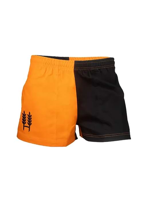 Hexby Unisex Harlequin Shorts Orange/Black 