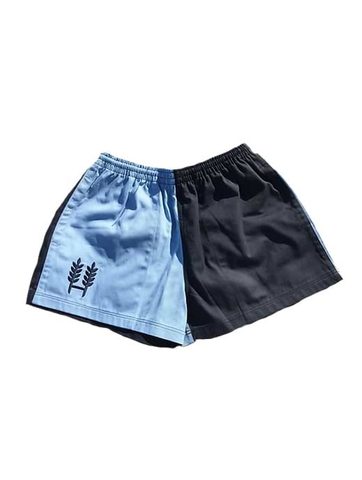 Hexby Unisex Harlequin Shorts Light Blue/Navy 