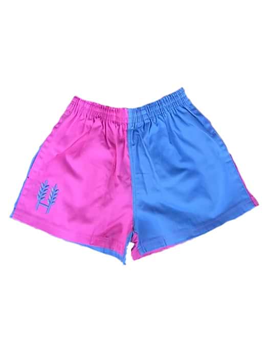 Hexby Unisex Harlequin Shorts Pink/Light Blue