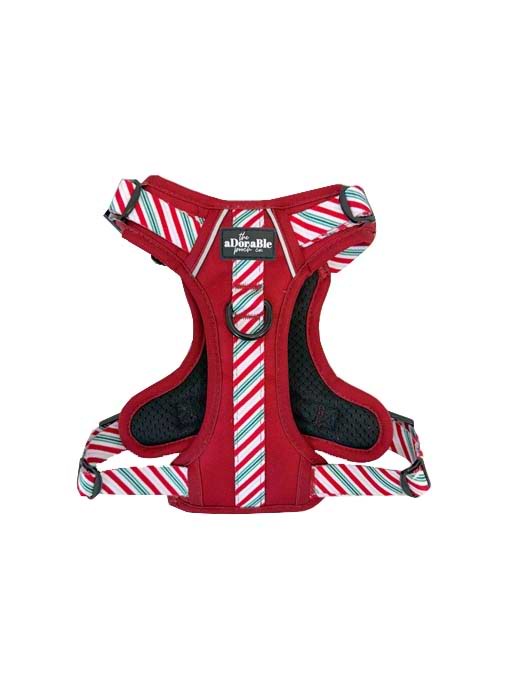The Adorable Pooch Company Hike & Go Harness Candy Cane