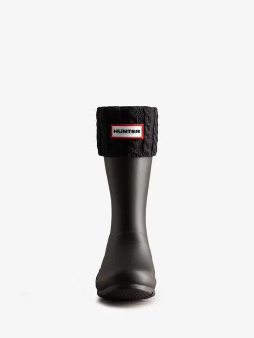 Hunter Unisex Fleece Short Boot Sock Black