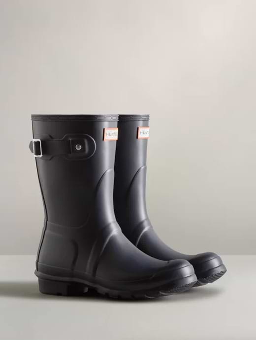 Short gray online hunter boots