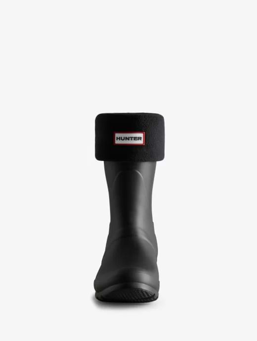 Hunter Unisex Fleece Short Boot Sock Black 