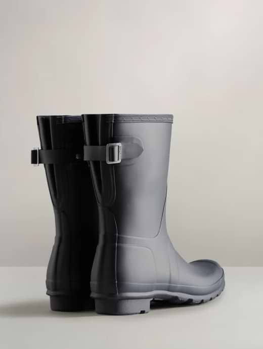 Short grey hunter boots new arrivals
