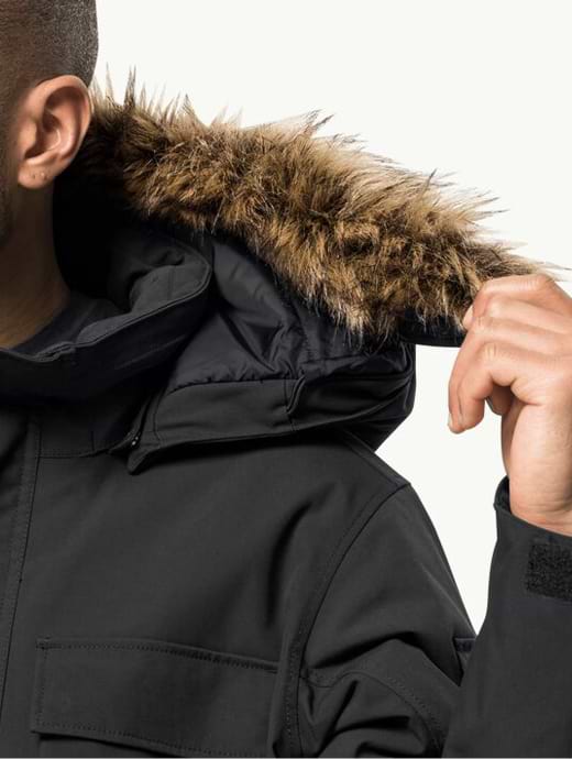 Jack Wolfskin Men s Glacier Canyon Waterproof Parka Black