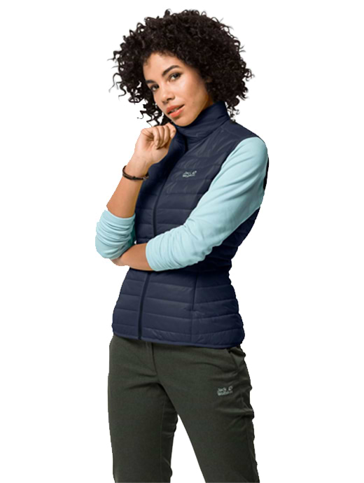 Jack Wolfskin Women s JWP Quilted Gilet Night Blue