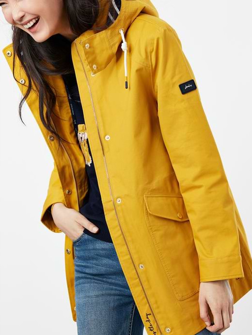 Joules coast mid waterproof coat antique gold sales