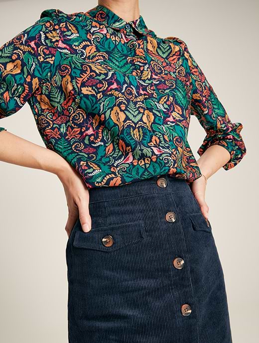 Navy cord skirt clearance uk