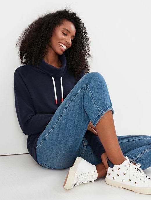 Joules Women s Nadia Ribbed Sweatshirt French Navy