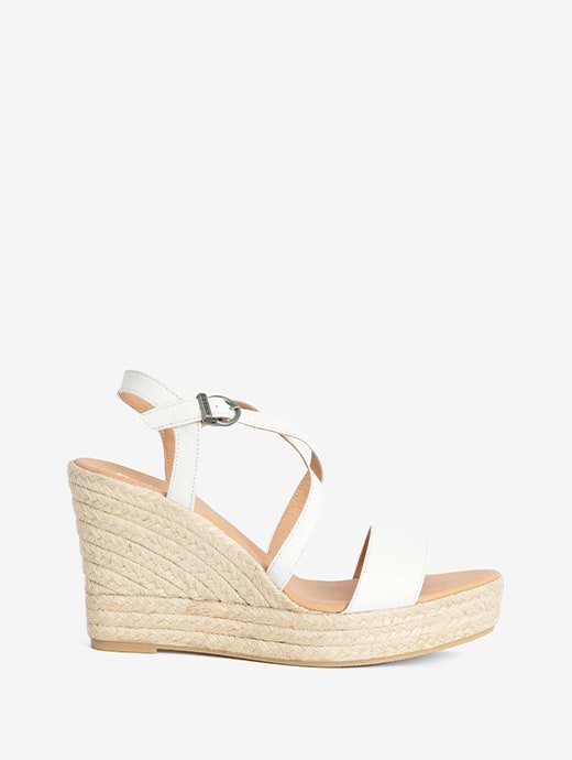 Barbour Women s Lucia Wedge Sandal White