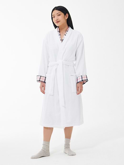 Barbour Women's Ada Dressing Gown White 