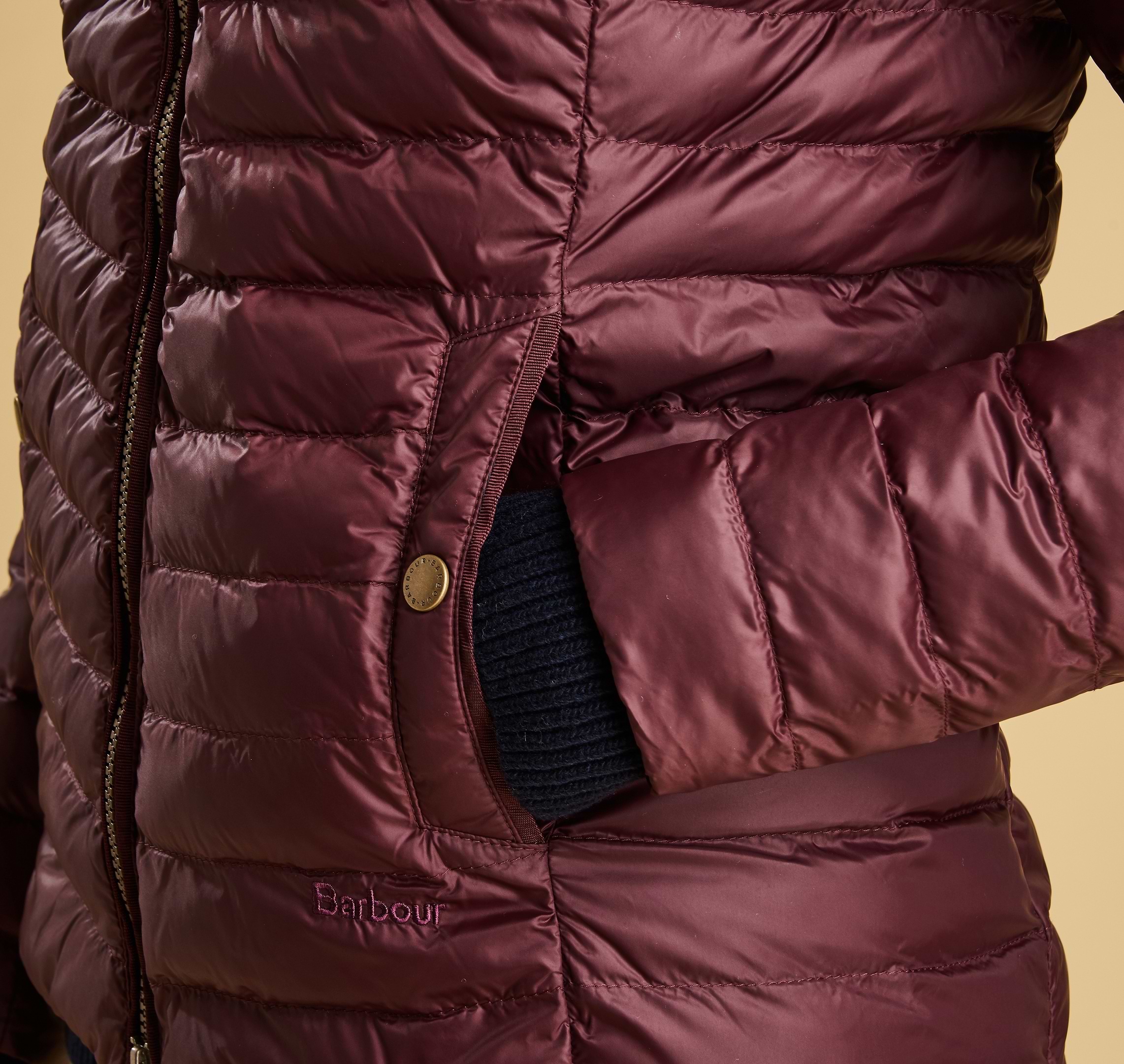 Barbour Highgate Quilt Aubergine Griggs