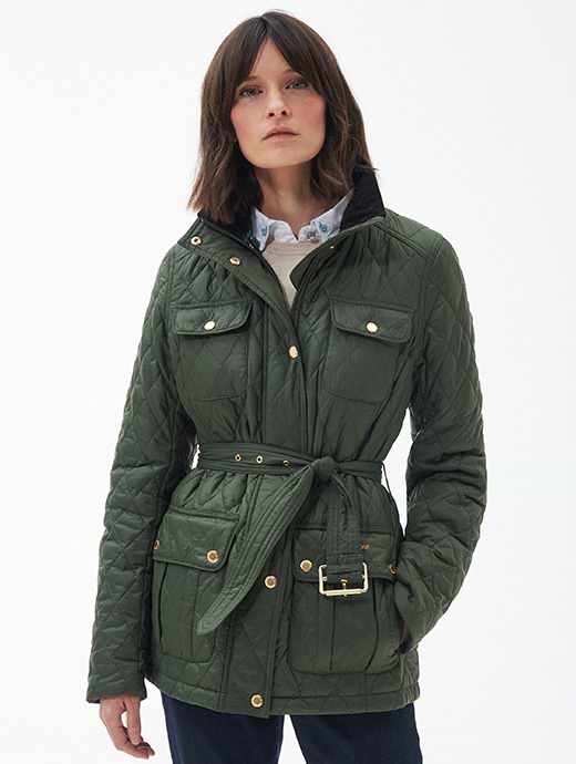 Barbour Women s Country Utility Quilted Jacket Olive Classic Tartan