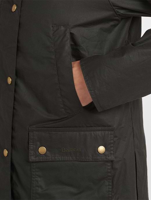 Barbour Lightweight Acorn Wax Jacket Dark Olive