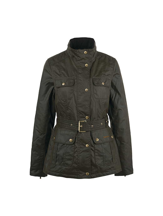Barbour Women's Winter Belted Utility Wax Olive/Classic Tartan