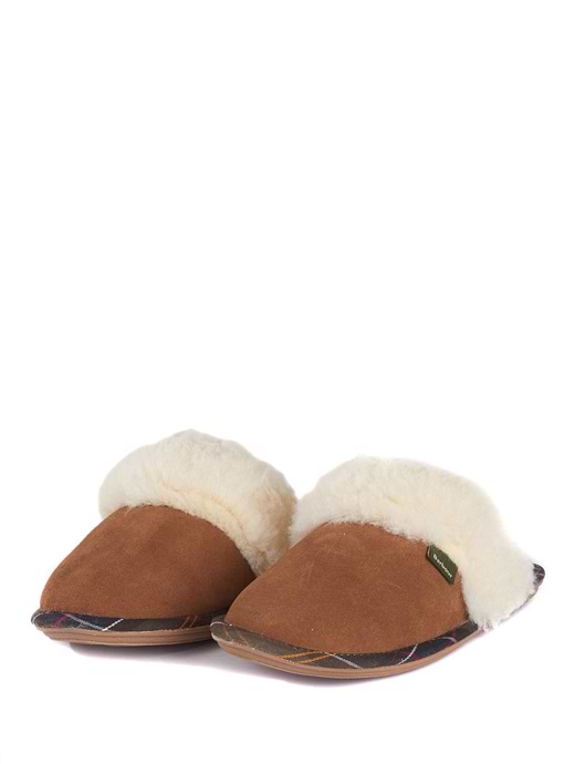 Barbour Women's Lydia Mule Slippers Camel Suede