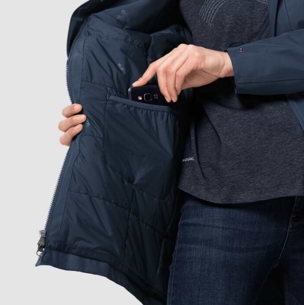 Jack wolfskin madison avenue coat midnight blue top