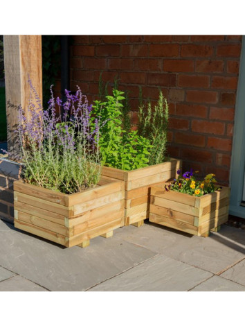 Forest Garden Kendal Square Planter (set of three)