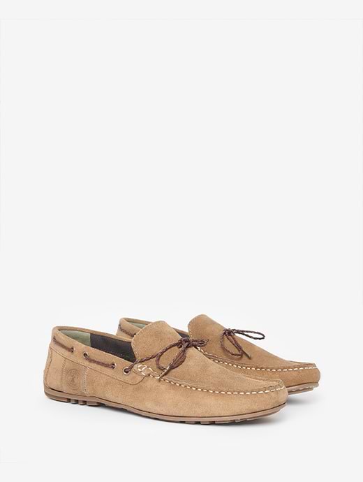 Barbour Men's Jenson Moccasin Taupe Suede 