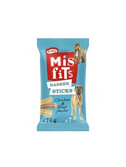 Misfits Nasher Sticks Adult Large Dog Treats with Chicken and Beef