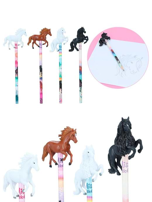 Miss Melody Pencil With 3D Horse Figurine 