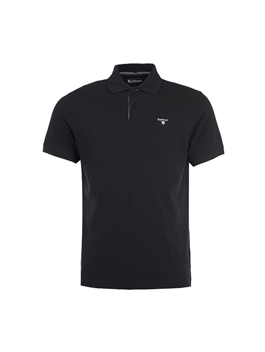 Barbour Men's Tartan Pique Polo Shirt Black/Modern