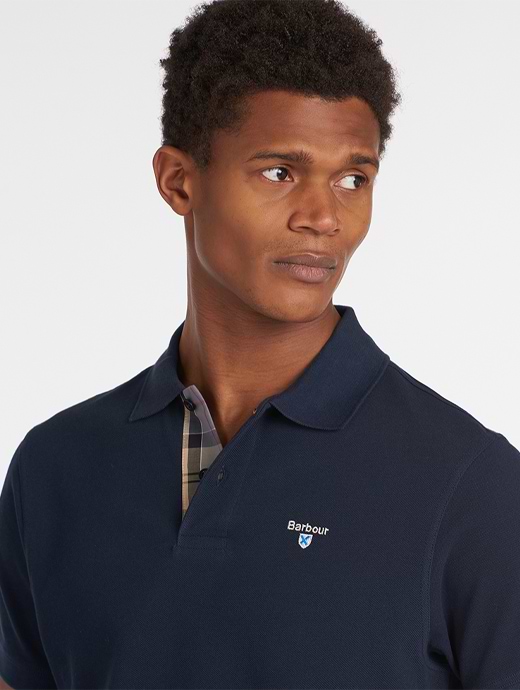 Barbour polo mens navy outlet
