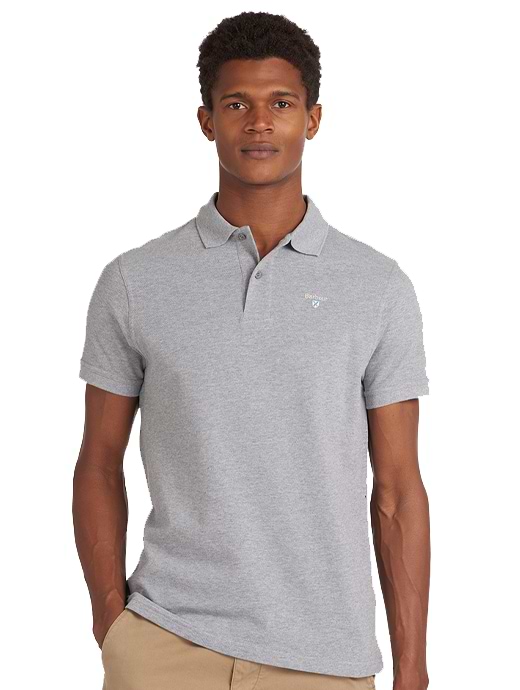 Barbour Sports Polo Shirt Grey Marl