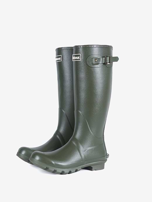 Barbour lindisfarne wellies olive on sale