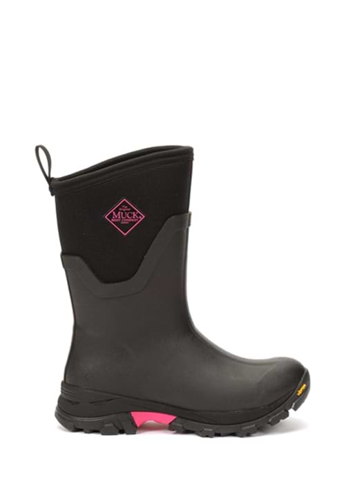  Muck Boots Women's Arctic Ice Mid Wellies Black/Hot Pink