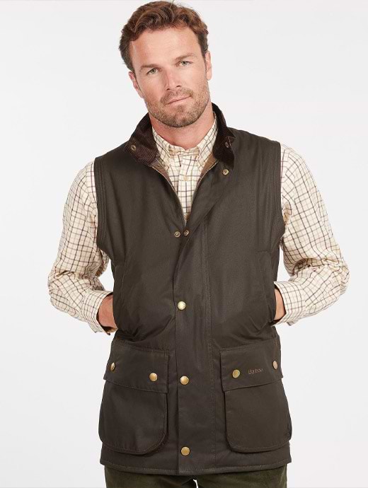 Barbour Westmorland Waxed Gilet Olive