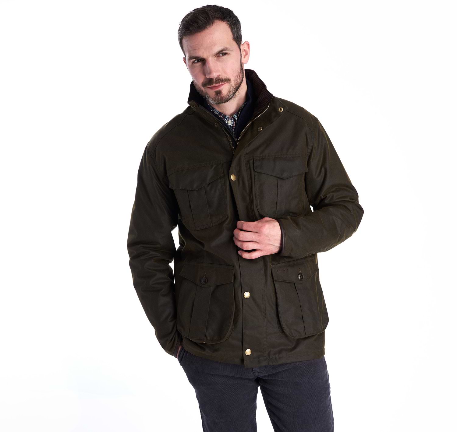 Barbour Latrigg Waxed Jacket Olive Griggs