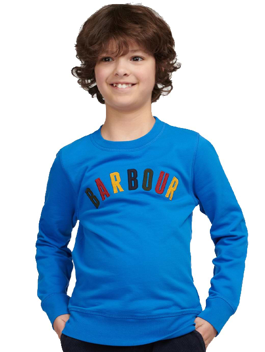 Barbour Boys' Oliver Crew Sweatshirt Frost Blue