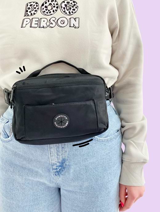 Pawsome Paws Boutique All In One Bumbag Black