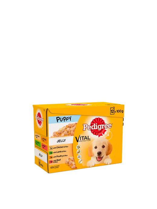 Pedigree Puppy Mixed Selection In Jelly Wet Dog Food Pouches 12 x 100g