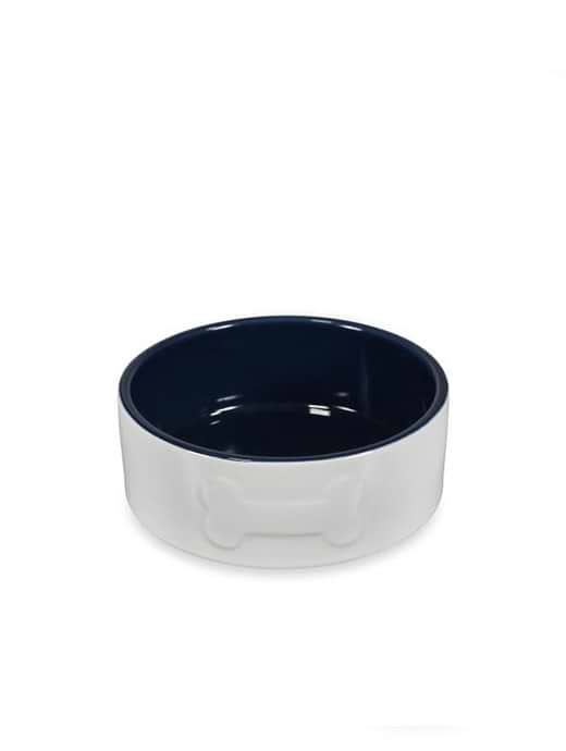 Petface Ceramic Bowl Cream/Navy 6"