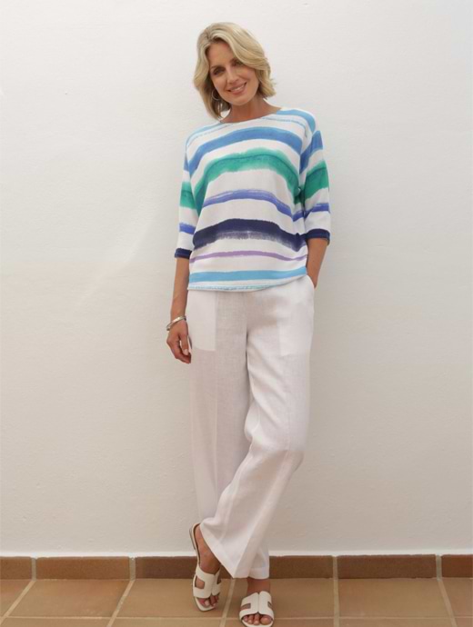 Pomodoro Barry Cleaver Linen Trousers White