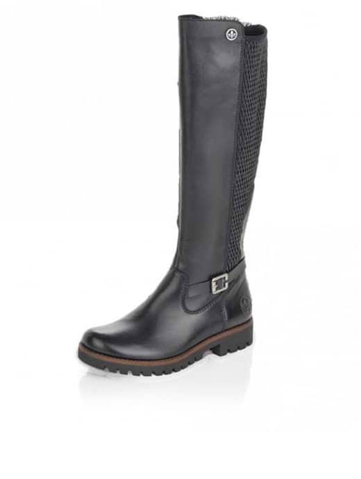 Rieker long cheap black boots