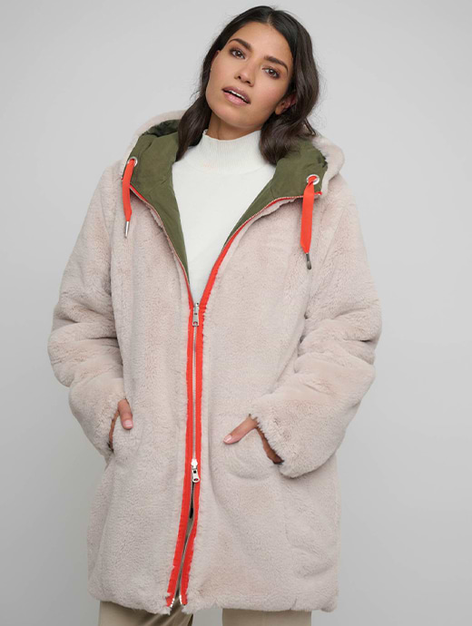 Lee cooper heavy faux fur lined coat ladies deals
