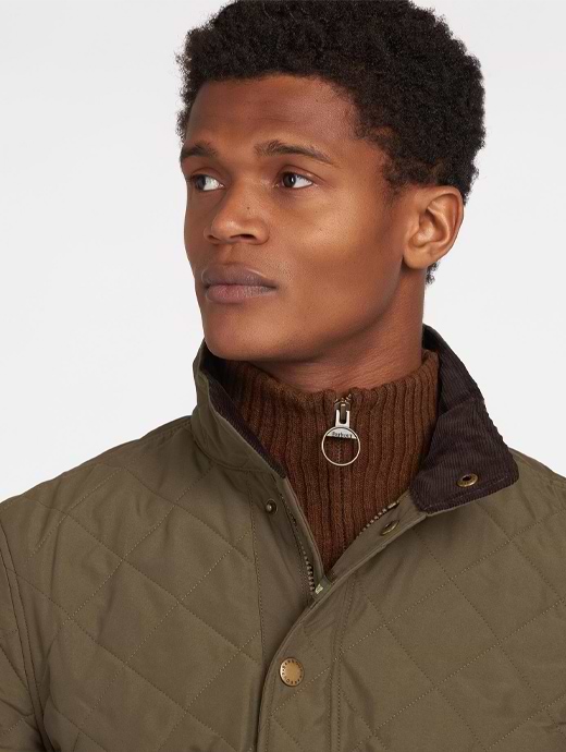 Green barbour quilted jacket deals
