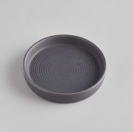 St Eval Small Candle Plate Dark Grey