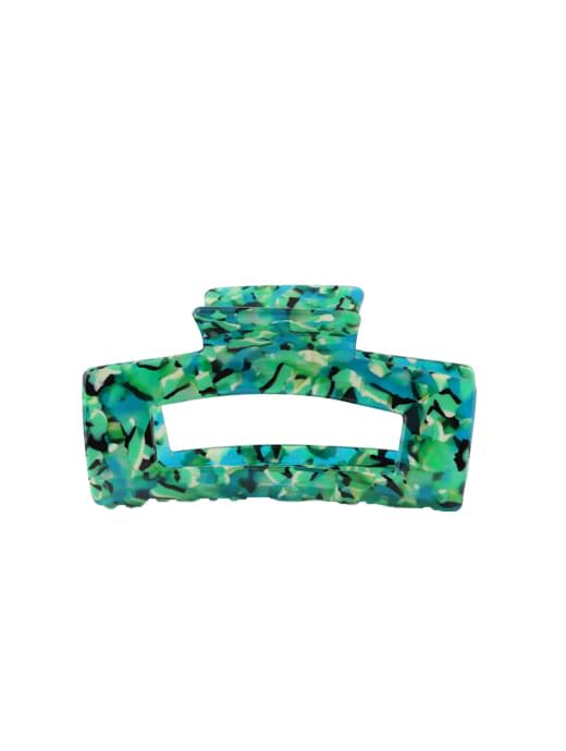Big Metal London Sophia Resin Oversized Bulldog Hairclip Green