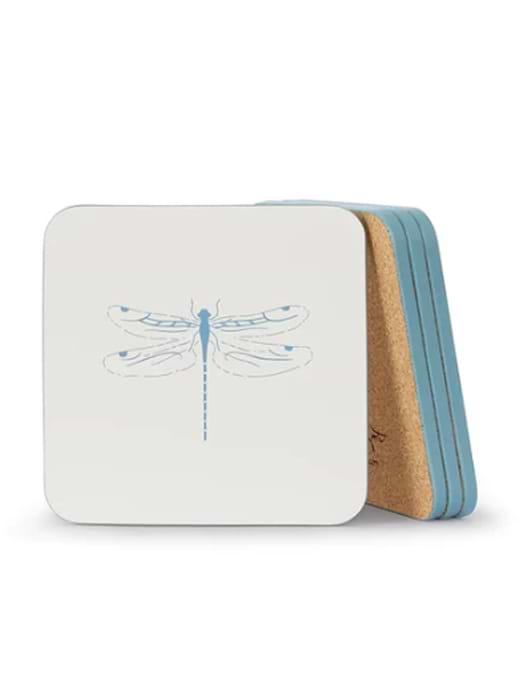 Sophie Allport Dragonfly White Coasters Set of Four