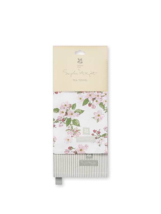 Sophie Allport Set of Two Tea Towel Blossom and Stamford Stripe