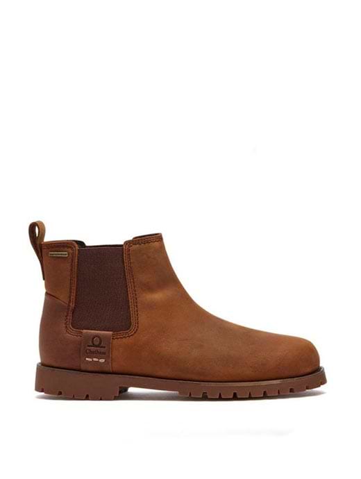 Chatham Men's Southill Premium Leather Waterproof Chelsea Boots Walnut