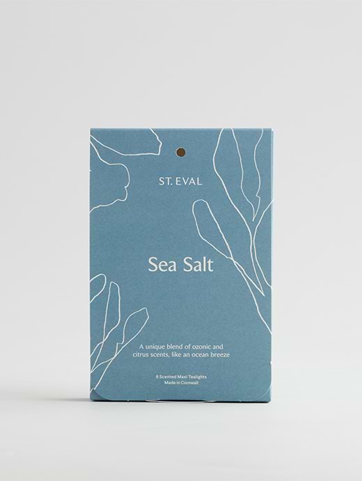 St Eval Lamorna Maxi Tealights Sea Salt
