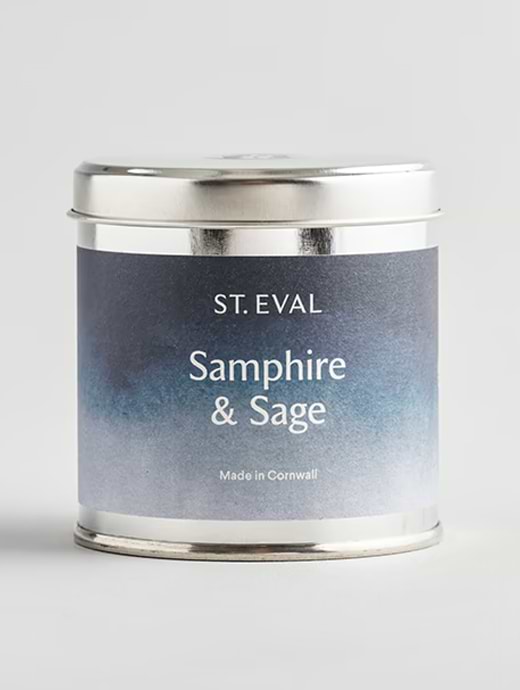 St Eval Coastal Scented Tin Candle Samphire and Sage
