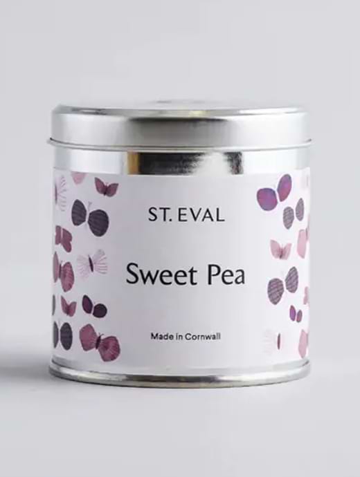 St Eval Scented Nature's Garden Tin Candle Sweet Pea